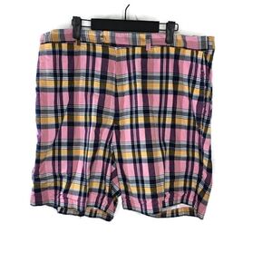 Men's Mine Pink Madras Golf Shorts Size 40 Measures 38